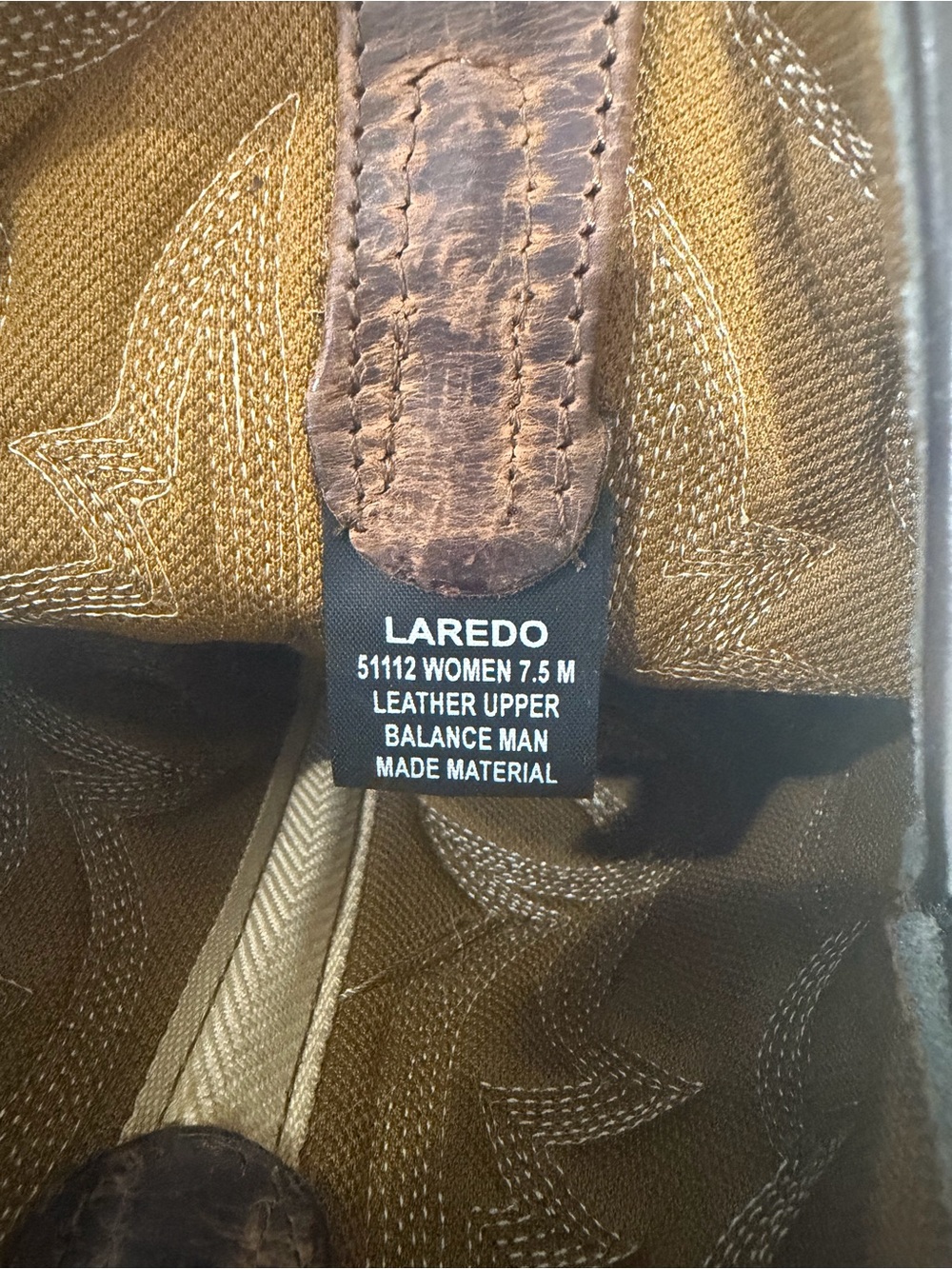 Laredo Maddie Distressed Brown Cowboy Boots - Picture 9 of 10